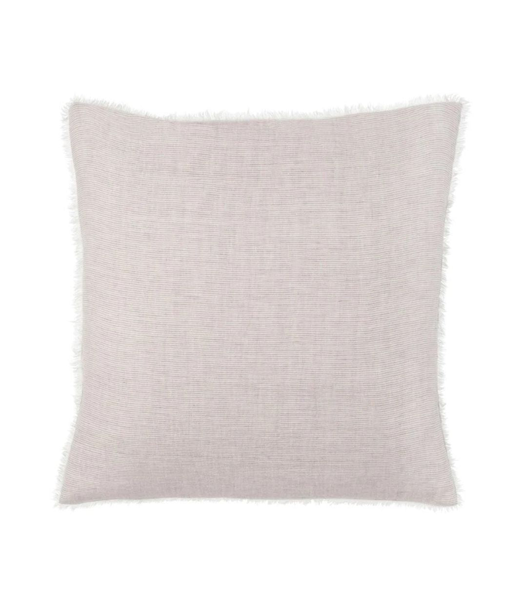 Belgian Linen Pillow - Grey Stripe