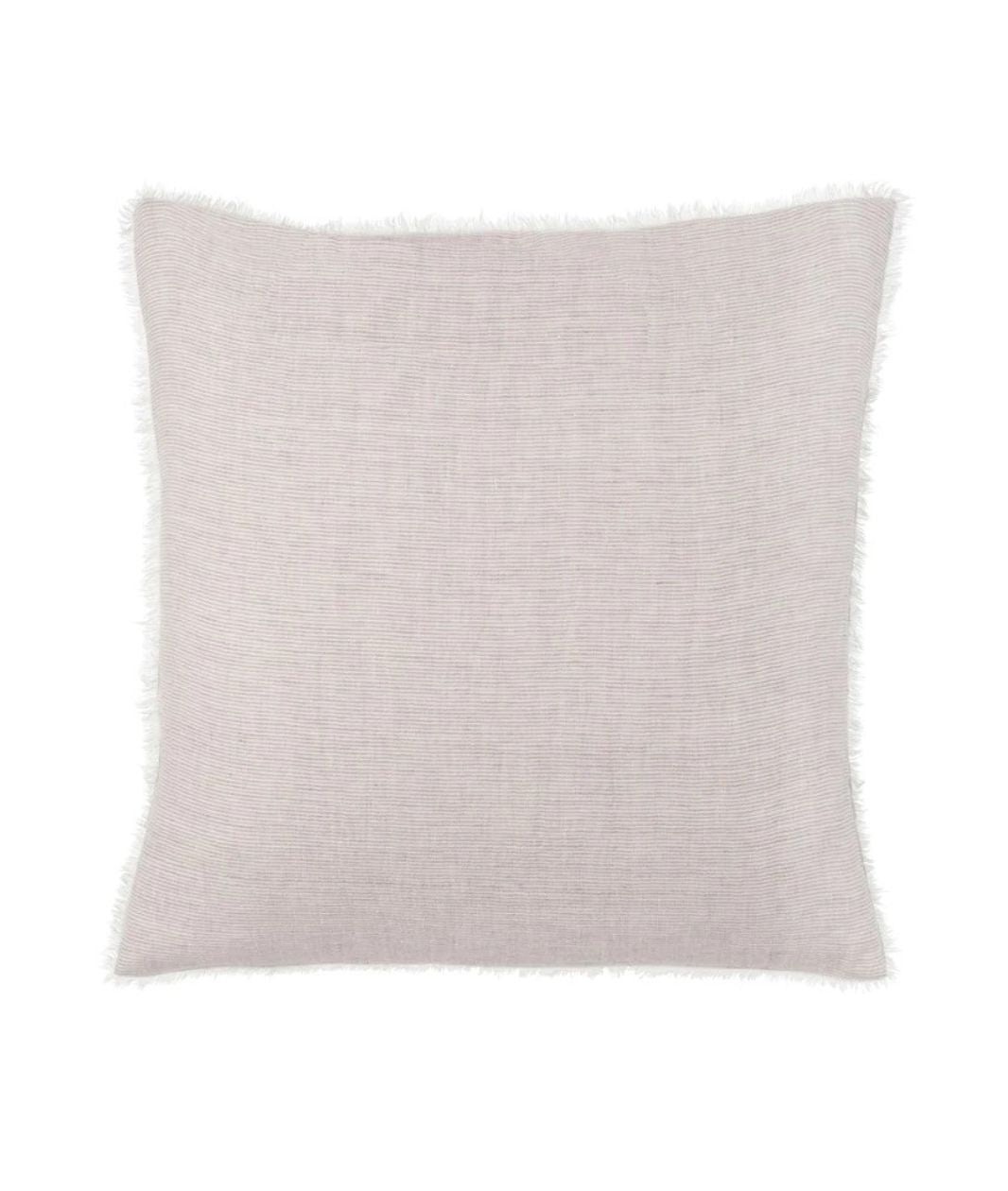 Belgian Linen Pillow - Grey Stripe