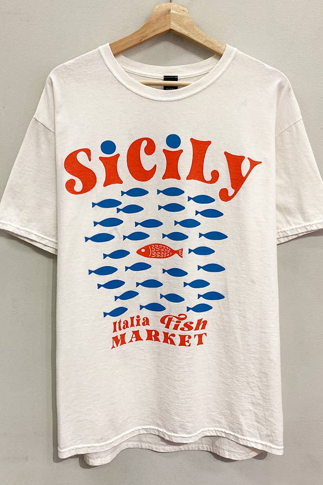Sicily Fishes Graphic Tee