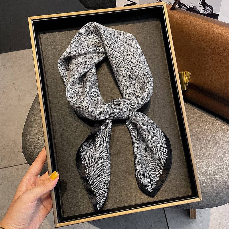 Retro Chic Silk Scarf
