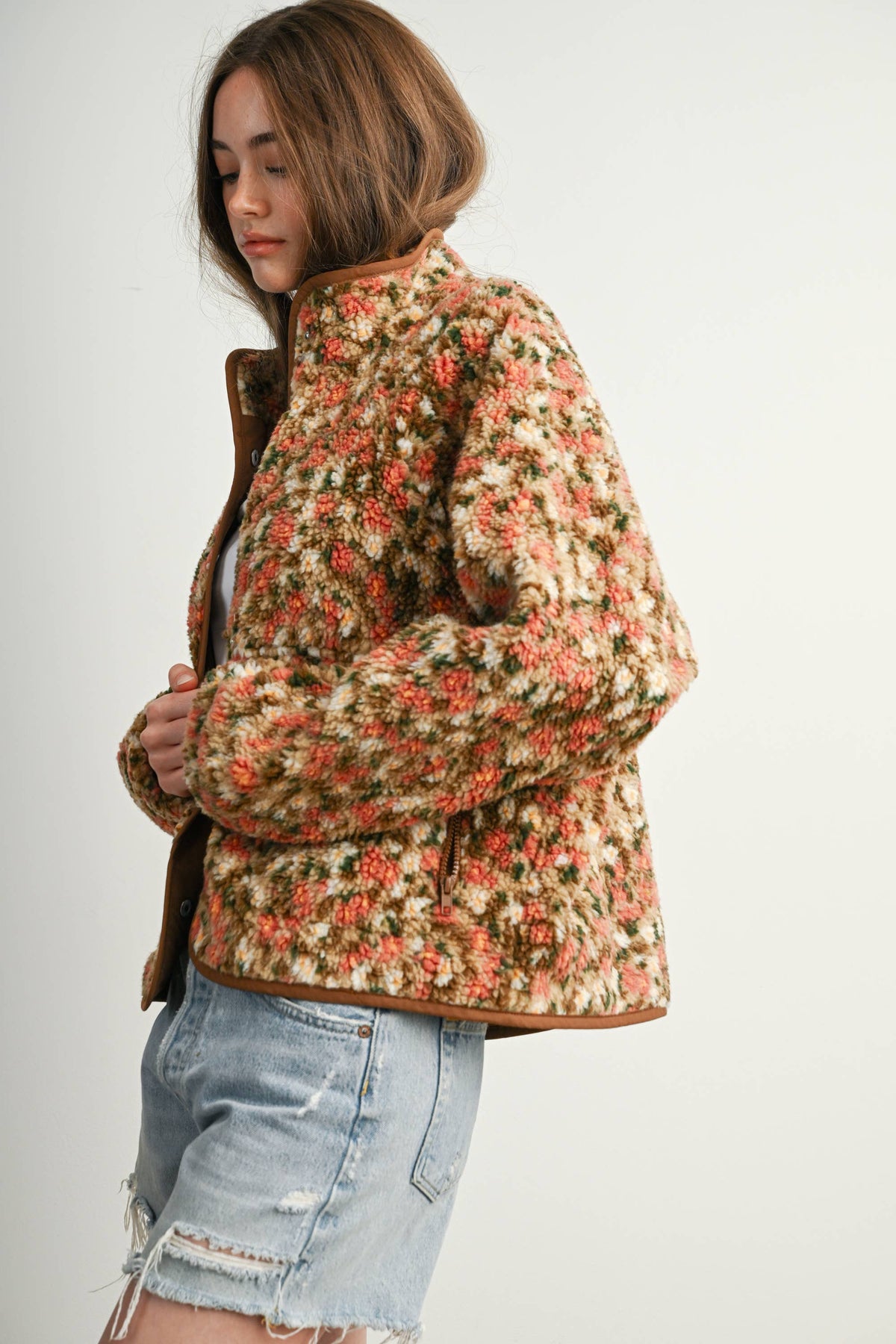 Ditsy Floral Sherpa Fleece