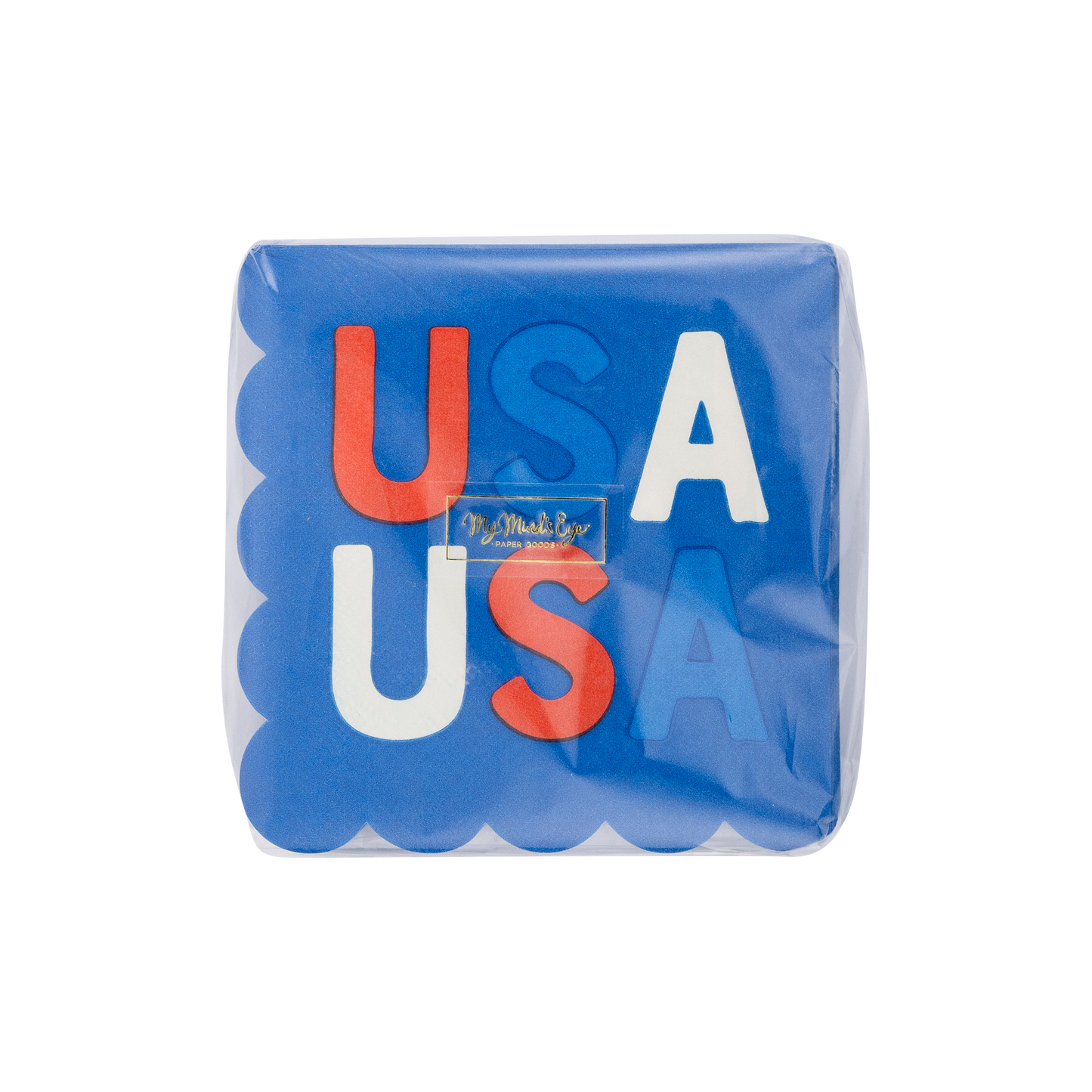 USA Scallop Paper Cocktail Napkins