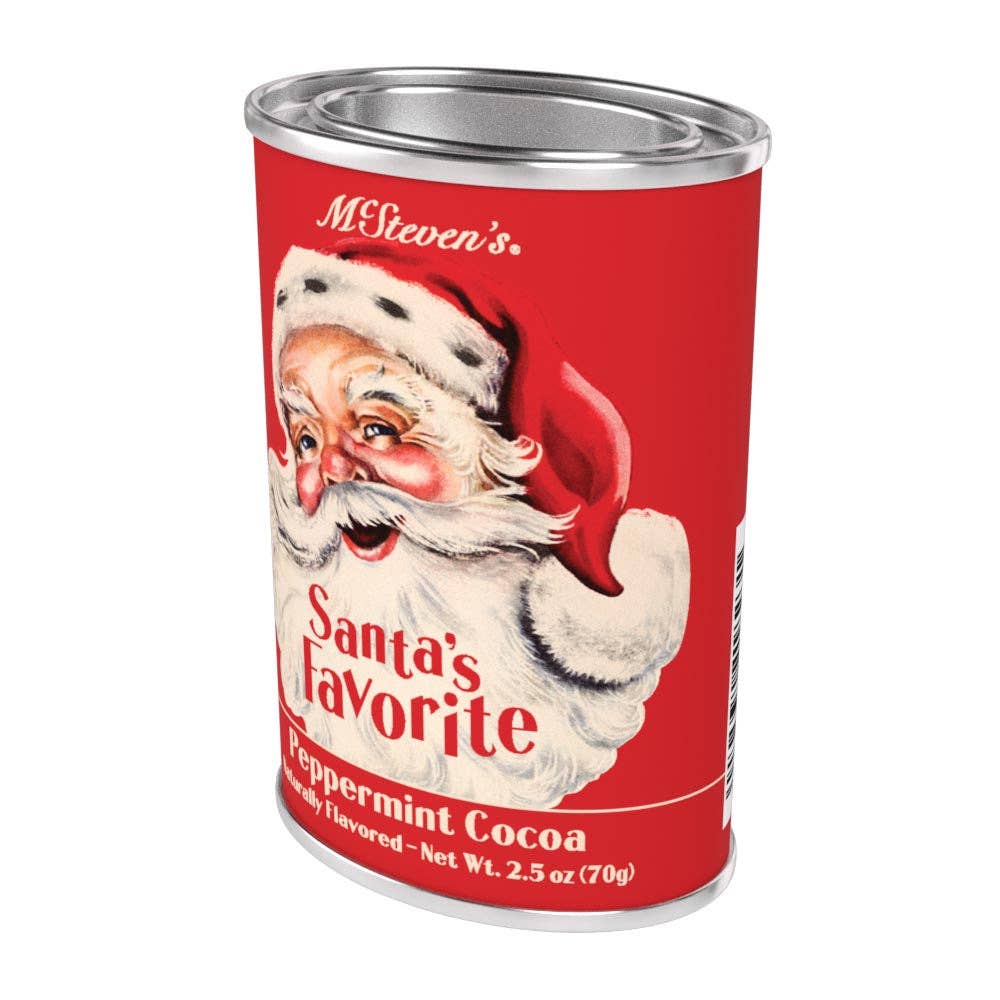 Vintage Santa's Favorite Peppermint Cocoa Tin