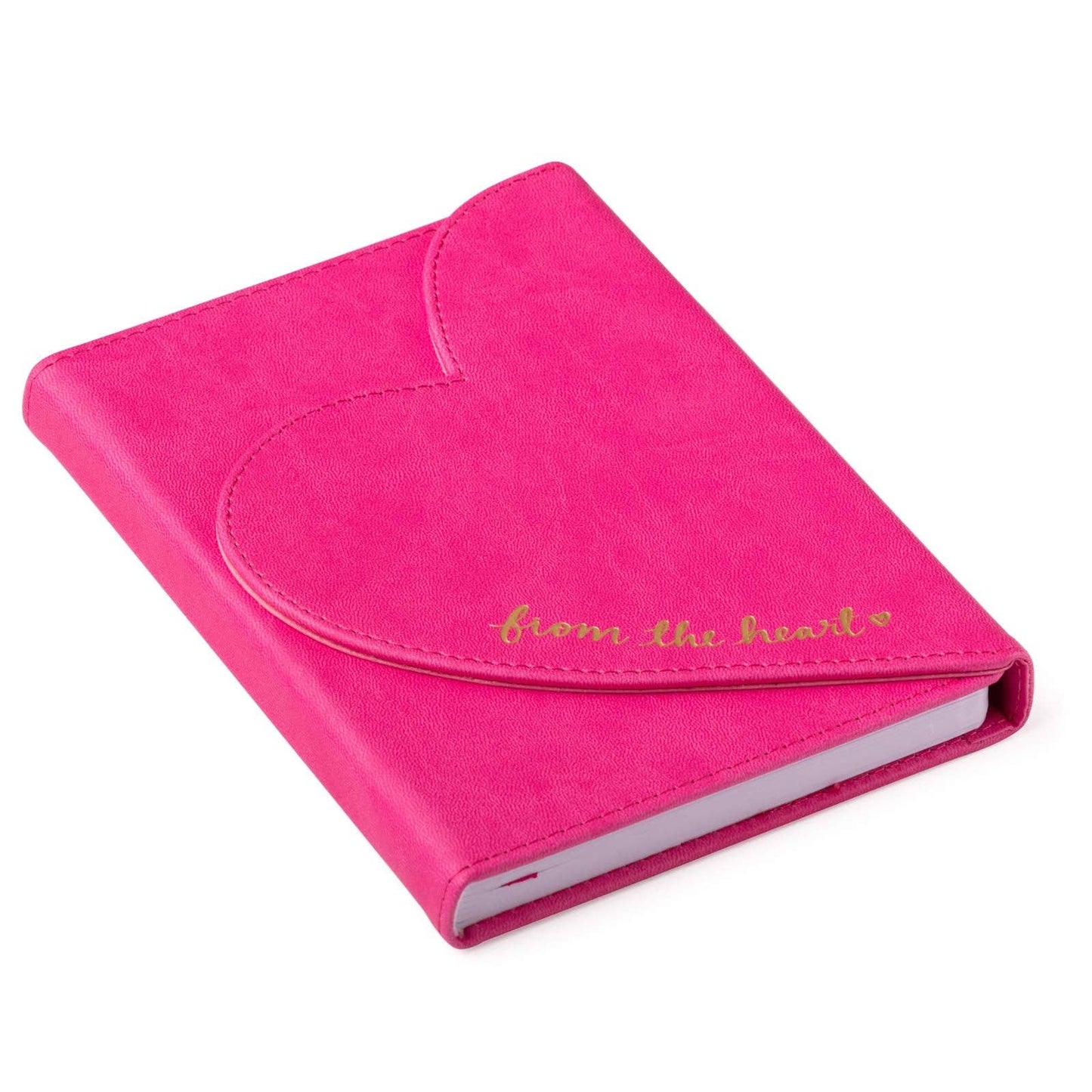 Heart Flap Journal - Hot Pink