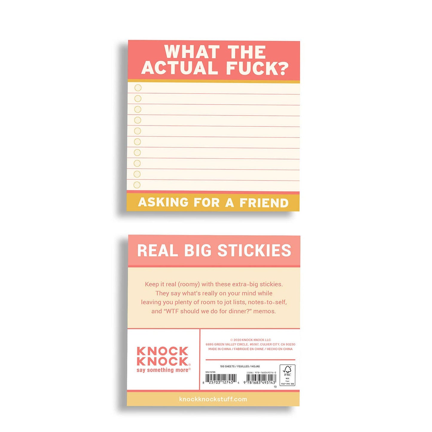 Actual F*ck Large Sticky Notes