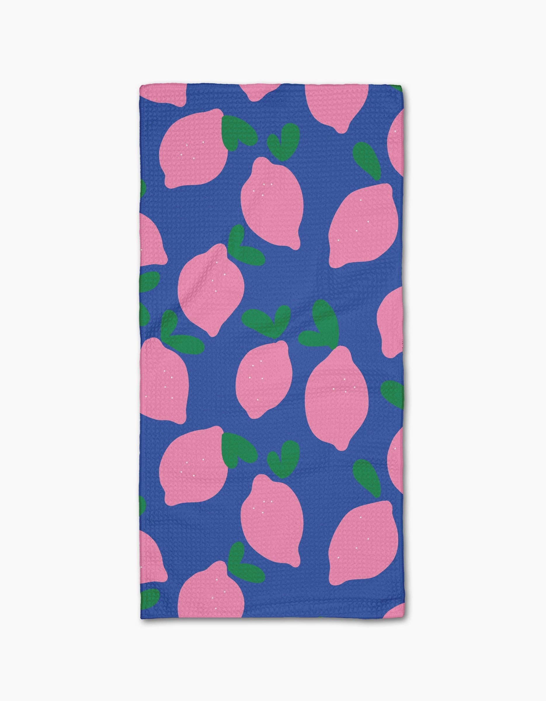 Geometry Pink Lemons Bar Towel