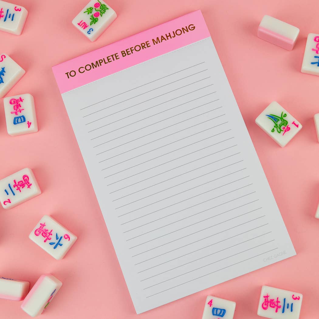 To Complete Before Mahjong Notepad