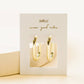 Gold Rectangular Hoop Earring