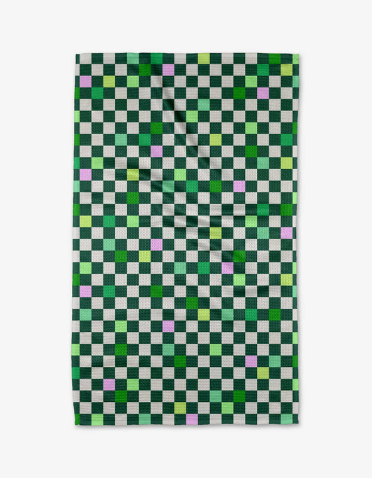 Geometry Magical Checkers Tea Towel