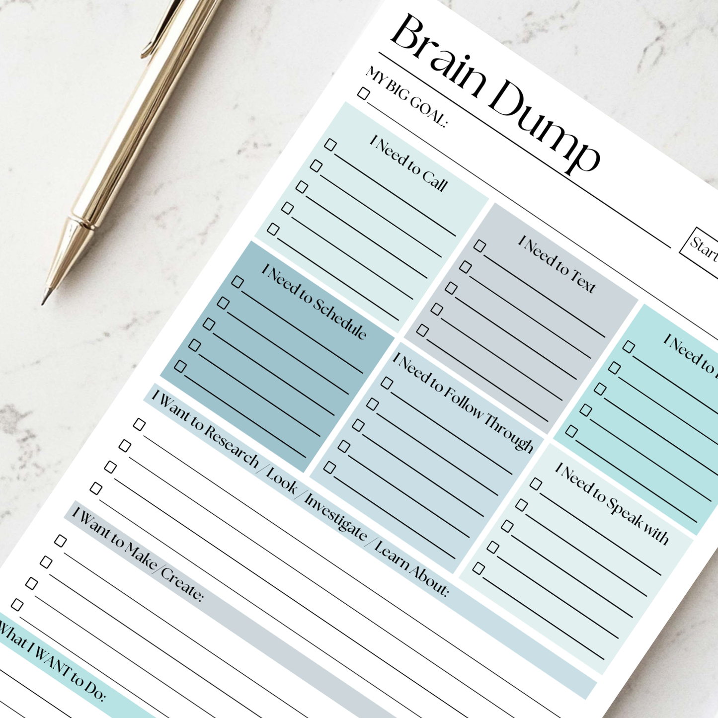 Brain Dump Planner