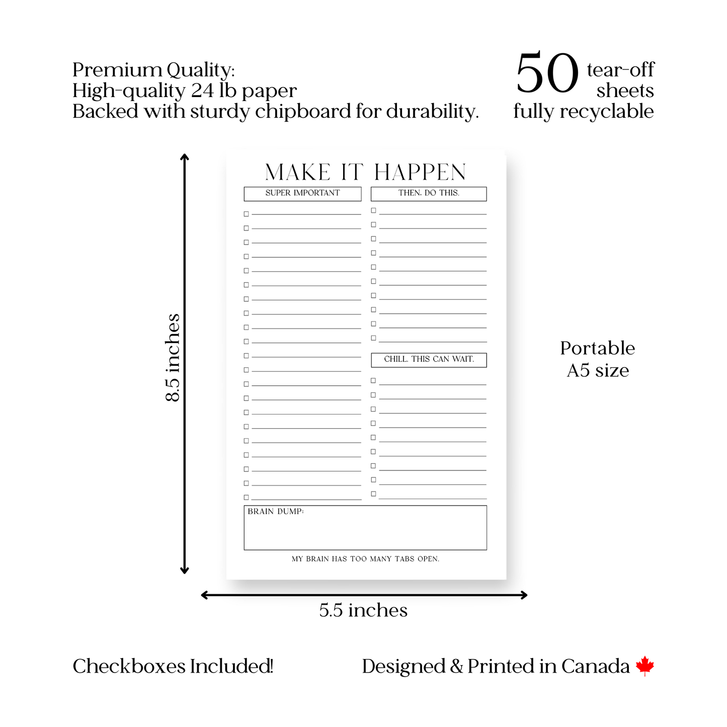 Make It Happen Notepad
