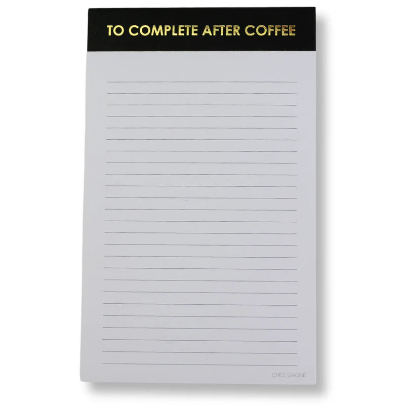 To Complete After Coffee Notepad