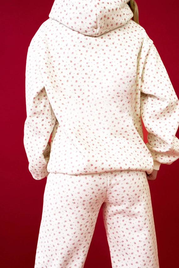 Floral Kangaroo Pocket Hoodie Set