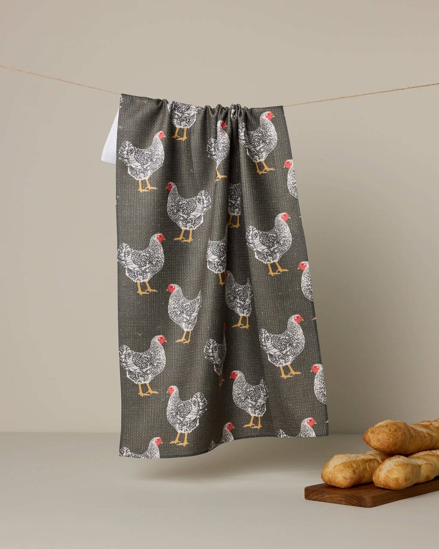 Geometry Hen House Tea Towel