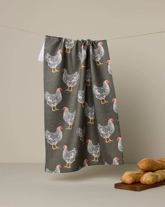 Geometry Hen House Tea Towel