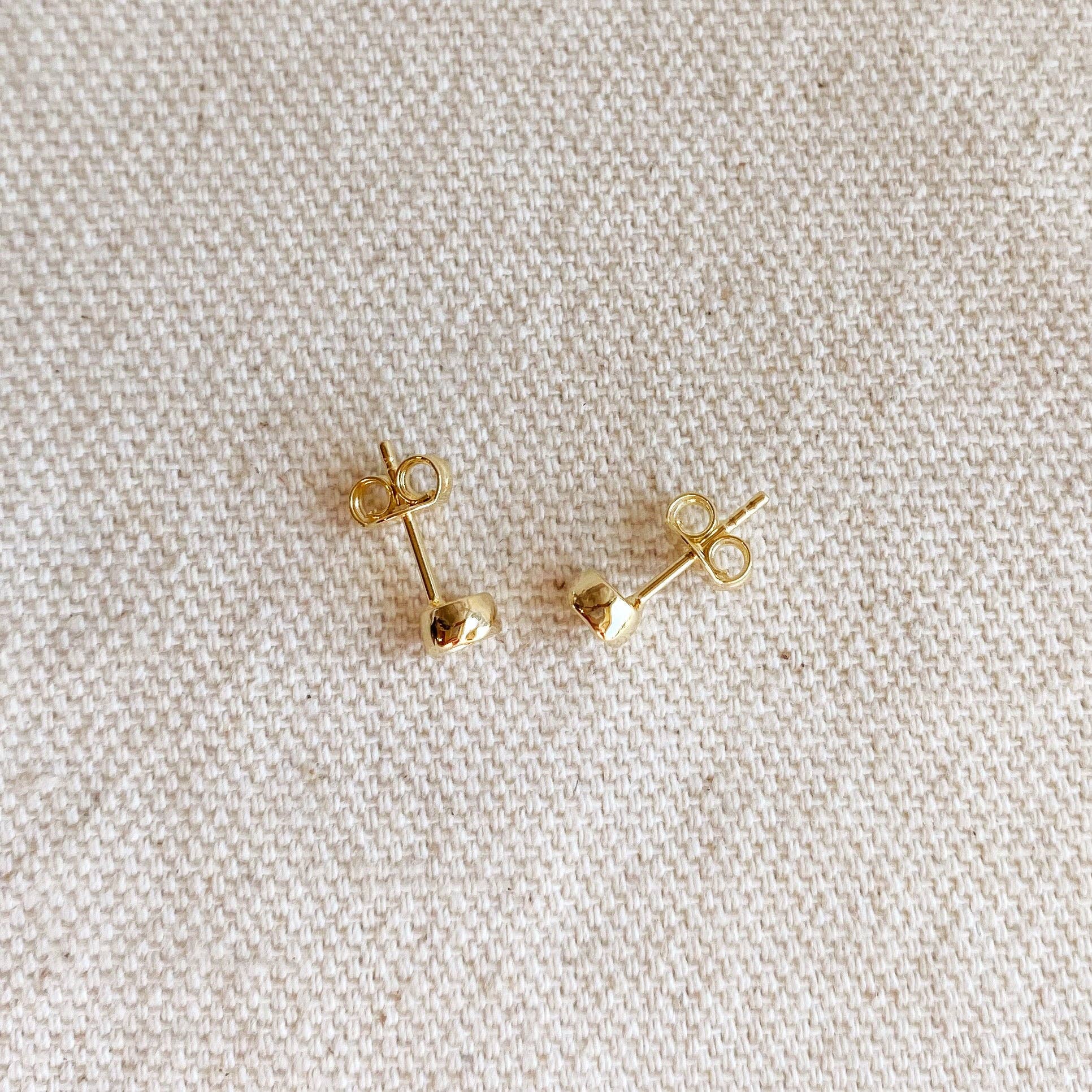 Round Bezel CZ Studs