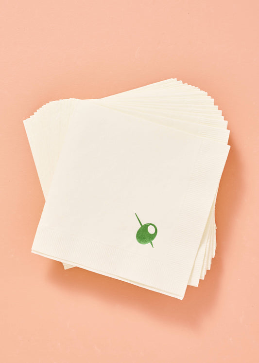 Olive Cocktail Napkins