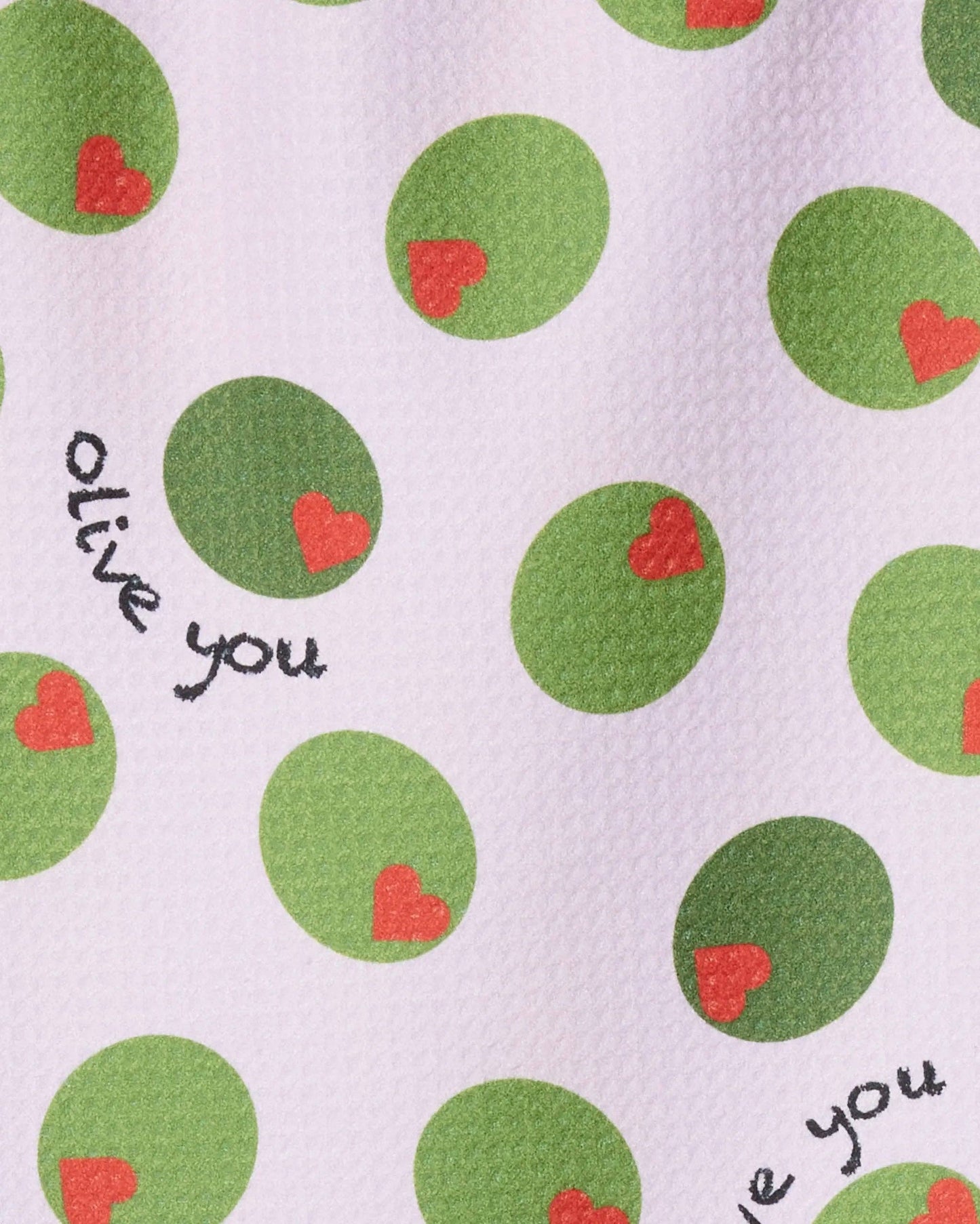 Geometry Olive You Bar Towel