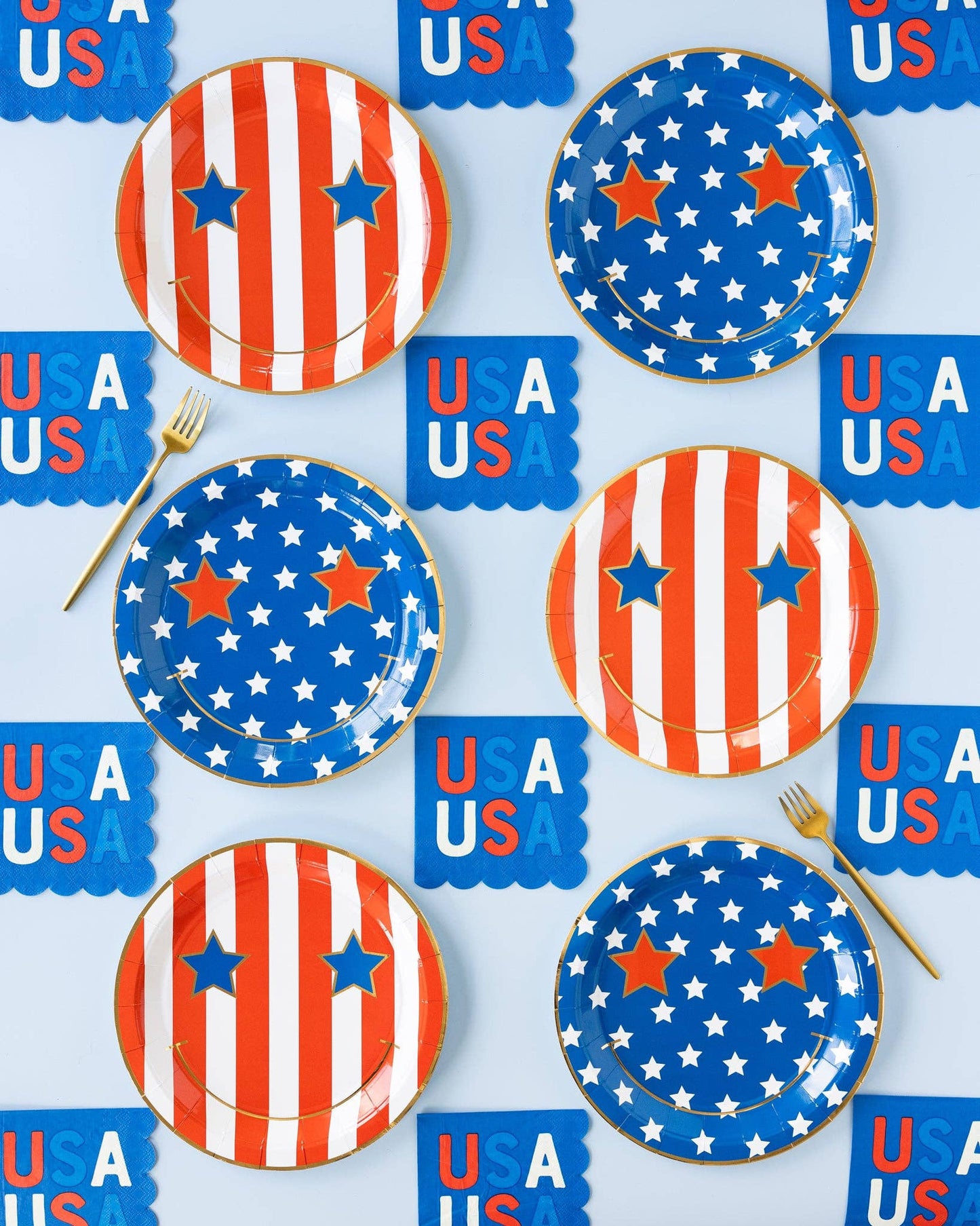 USA Scallop Paper Cocktail Napkins