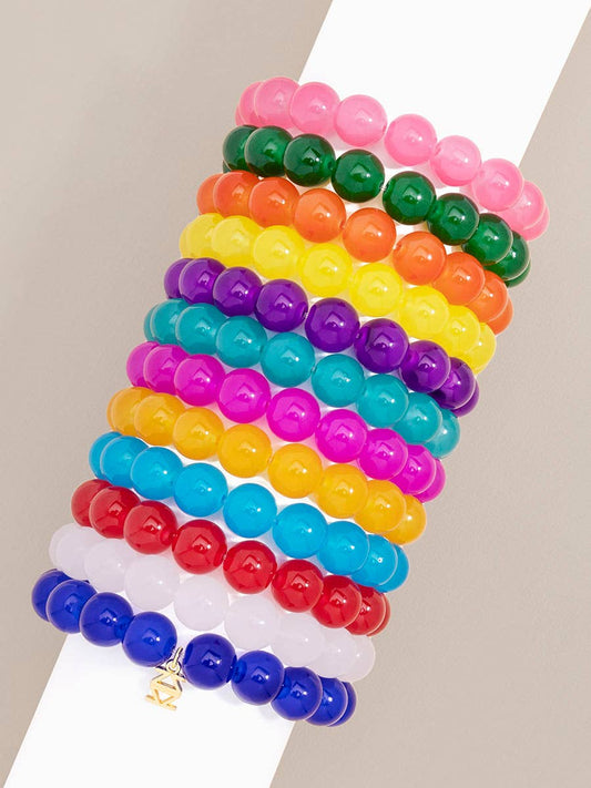 Glass Bead Stretch Bracelet