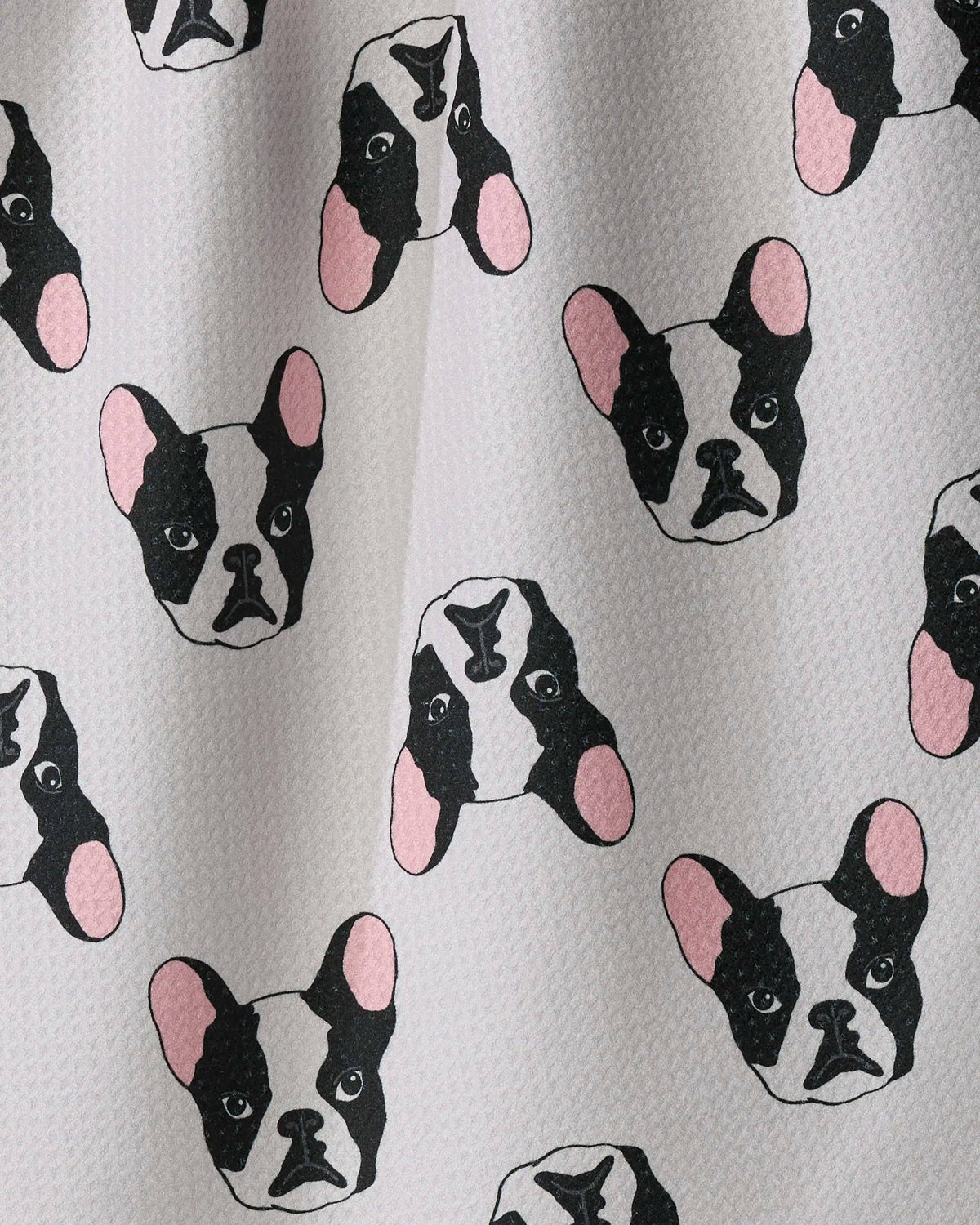Geometry Frenchie Faces Tea Towel