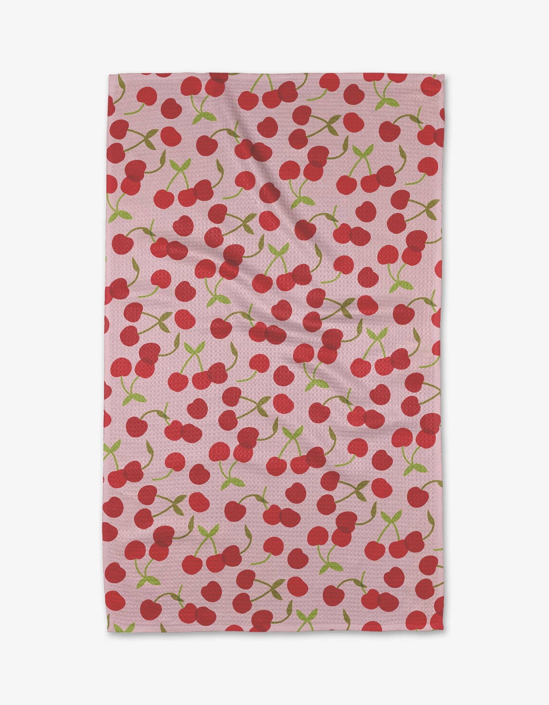 Geometry Cherries Tea Towel