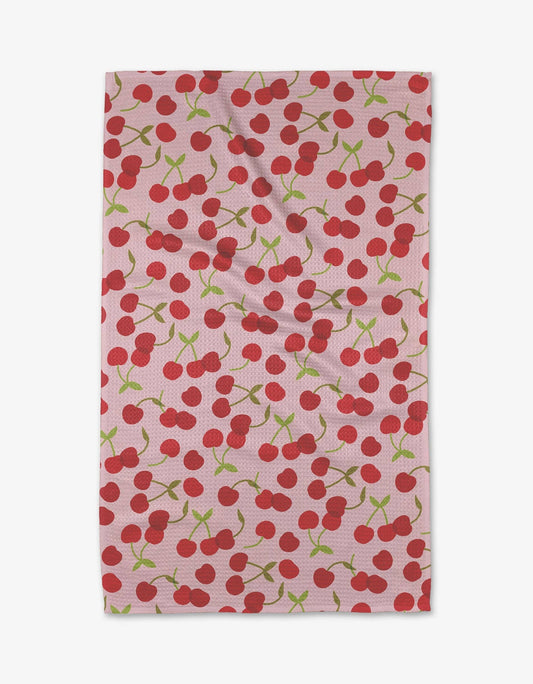 Geometry Cheery Cherries Tea Towel