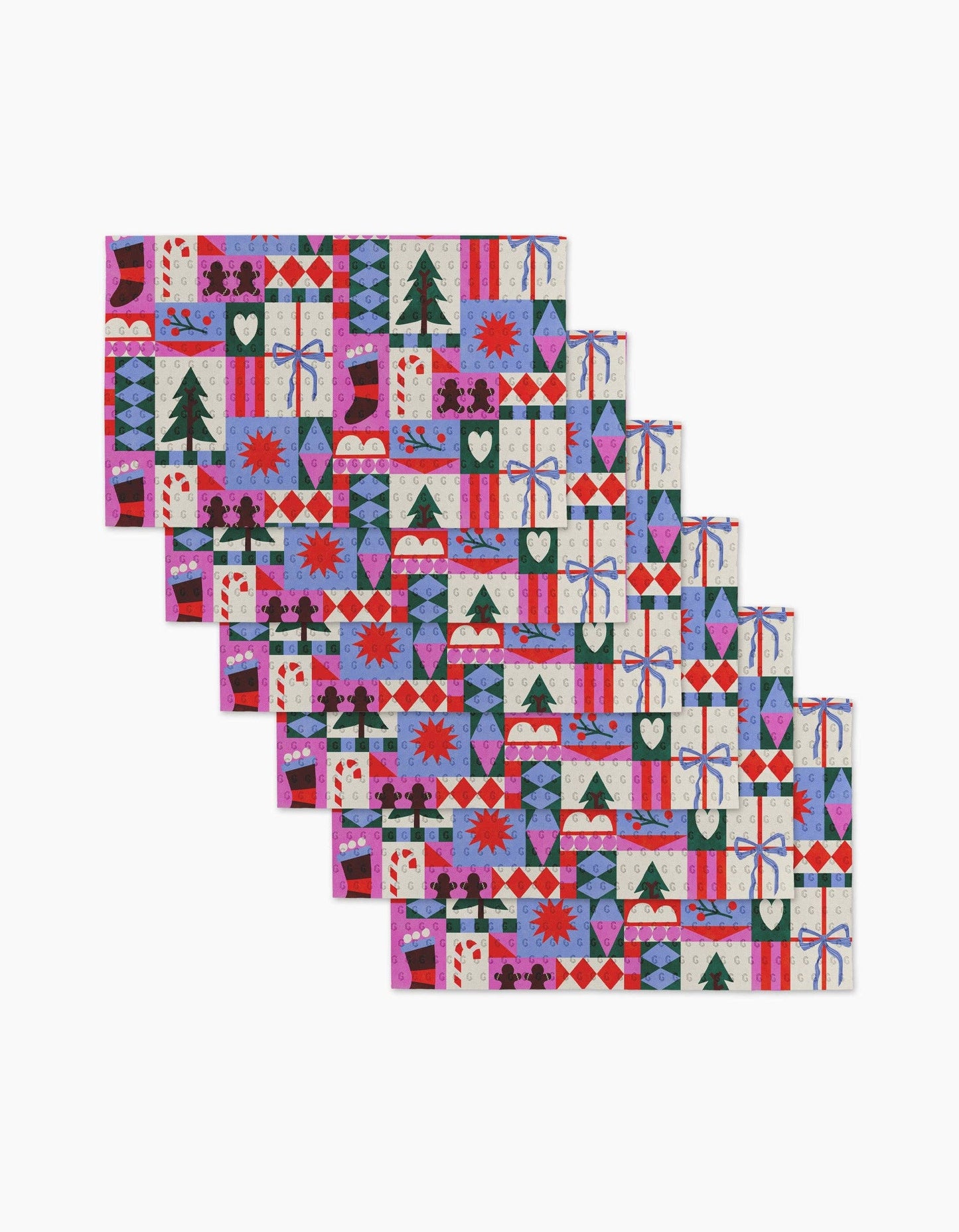 Geometry Festive Christmas Quilt Not Paper Towel