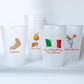 Italian Theme Plastic Cups