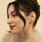 Holiday Emerald Hoops