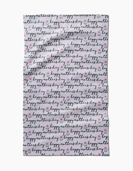 Geometry Happy Mothers Day Tea Towel