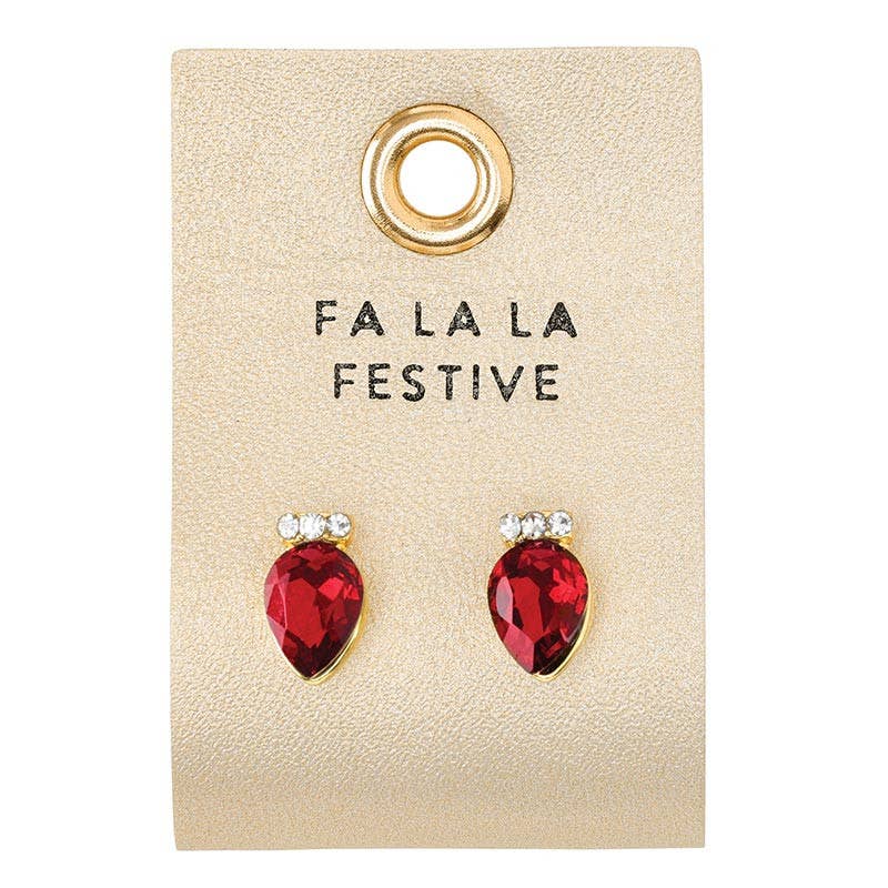 Falala Festive Holiday Stud Love Earrings