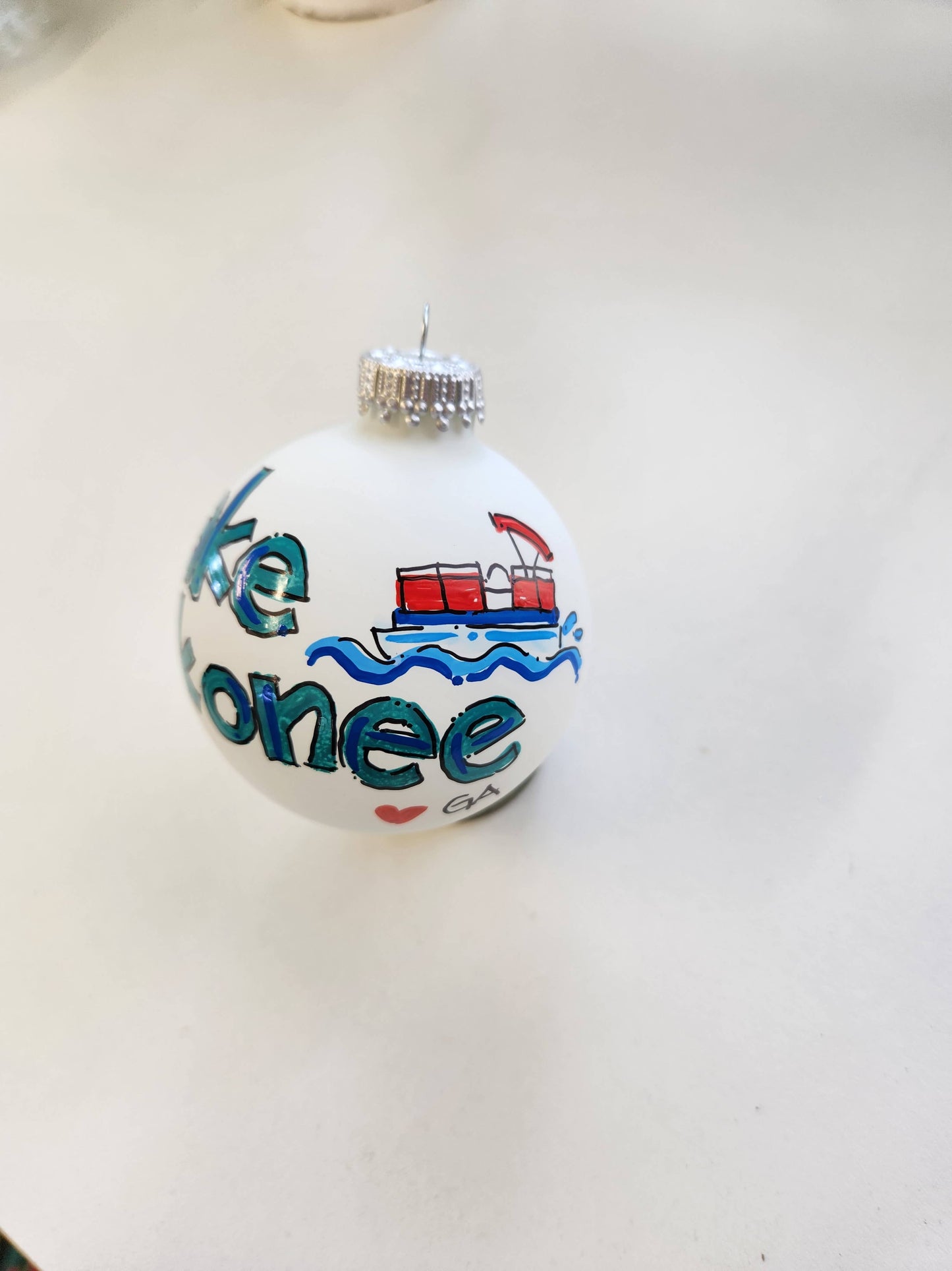 Mount Prospect Hand Painted Glass Ball Ornament