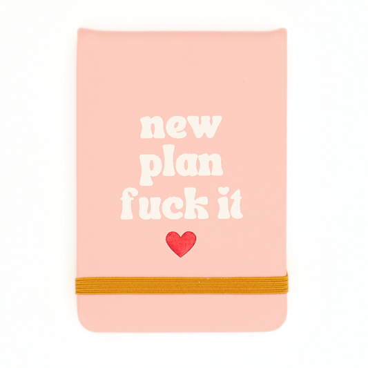 New Plan F*ck It Leather Pocket Journal
