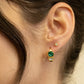 Holiday Emerald Hoops