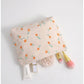 Cream and Floral Corduroy Cosmetic Bag