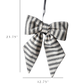Striped Charcoal & Gold Fabric Bow