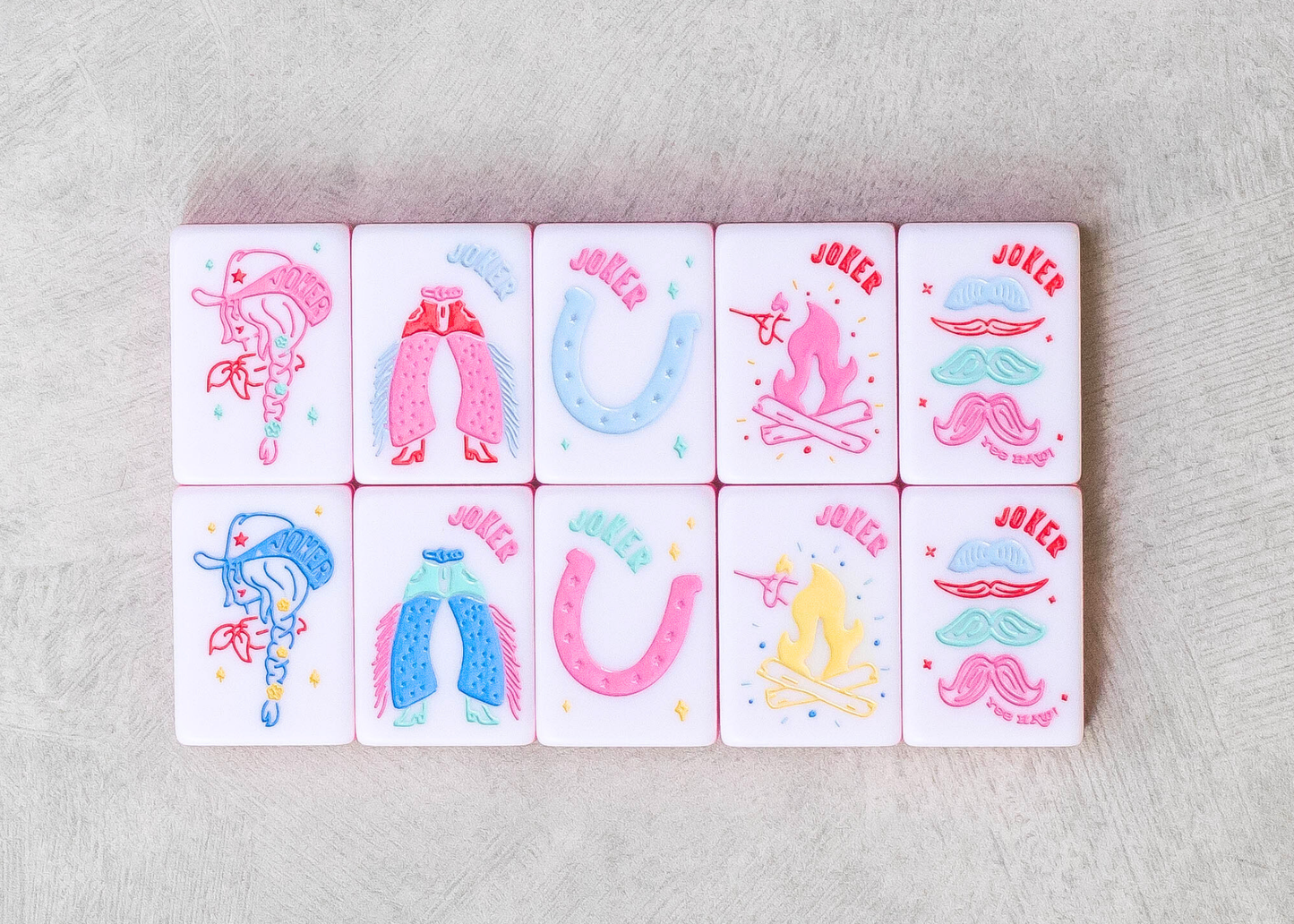 Miss Cowgirl Mahjong Set