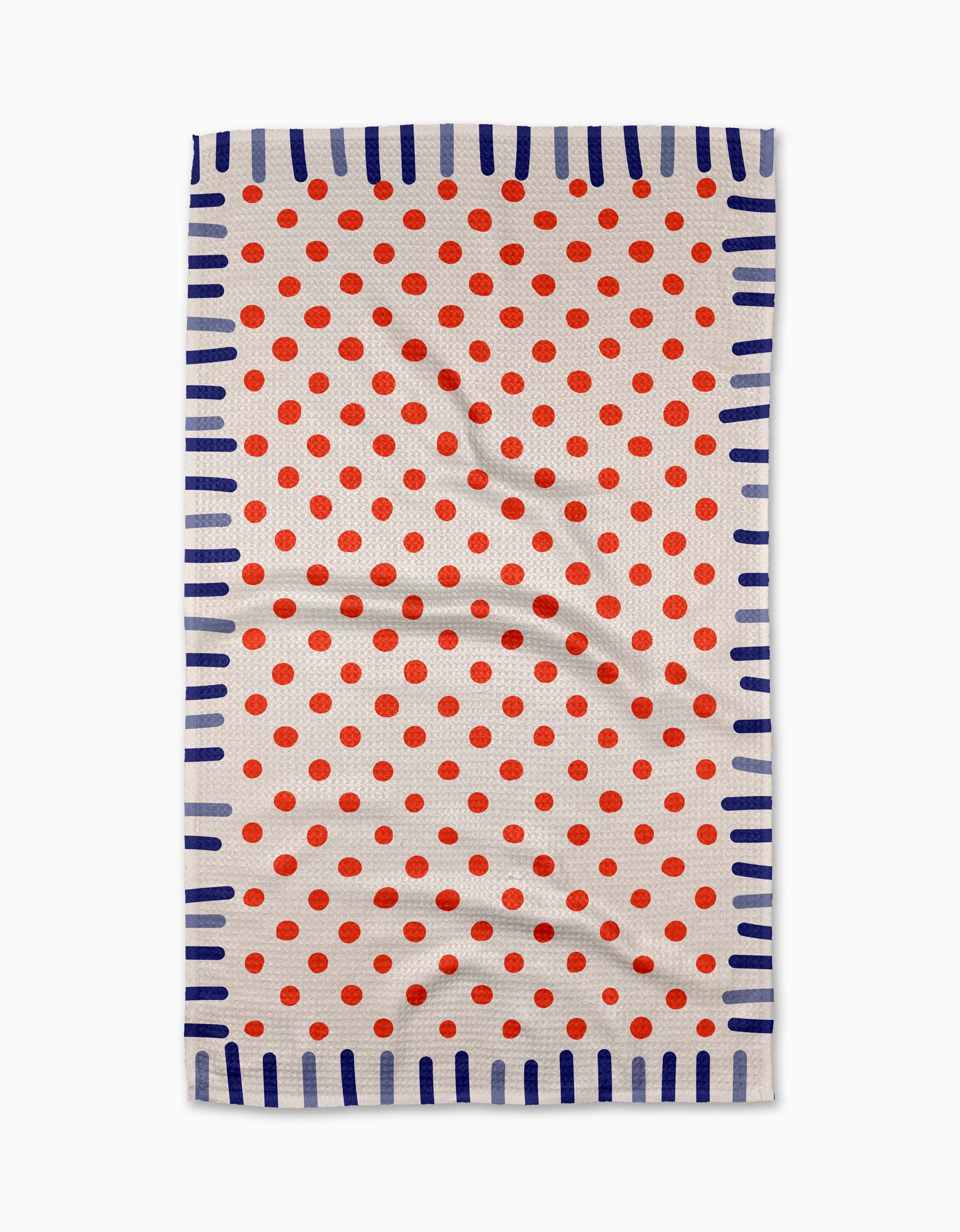 Geometry Navy Fringe Tea Towel