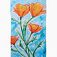 Golden Poppy Flowers Tea Towel