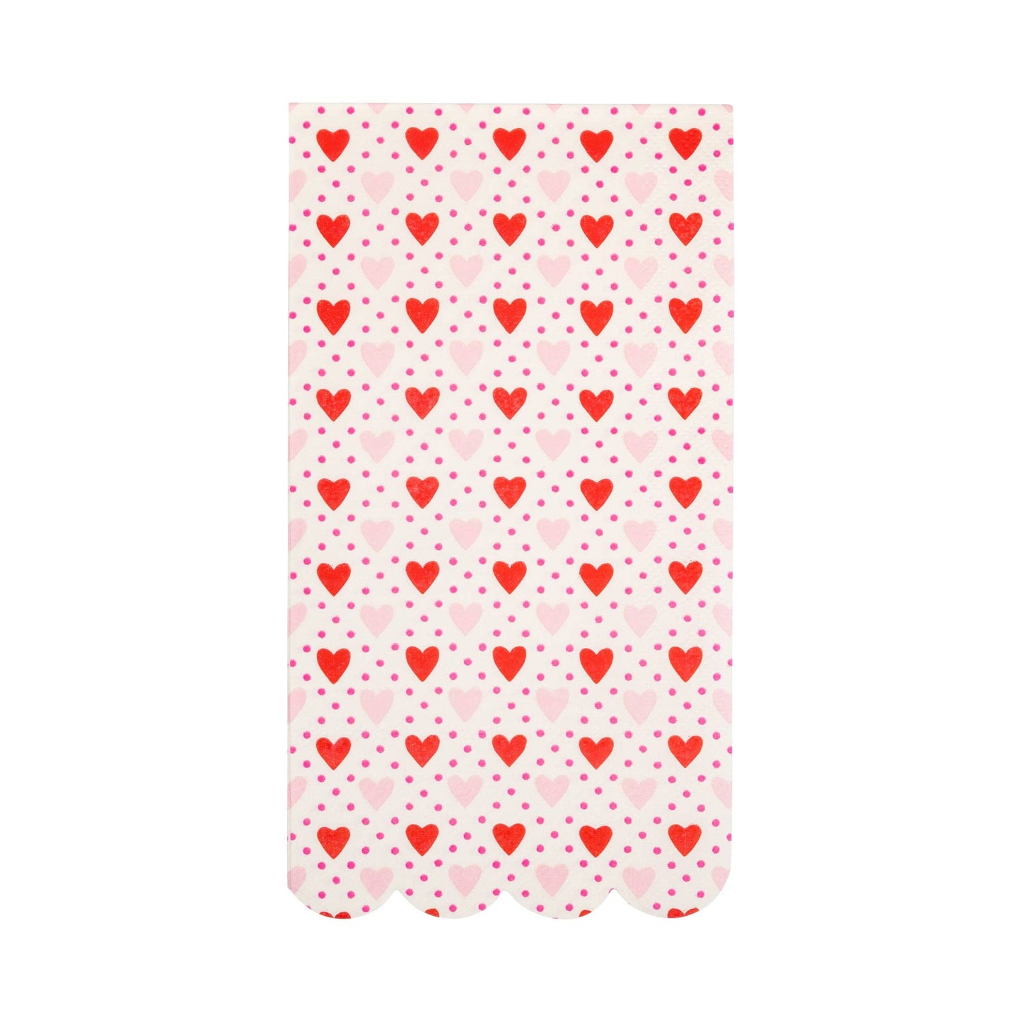 Pink and Red Hearts Paper Guest Napkins