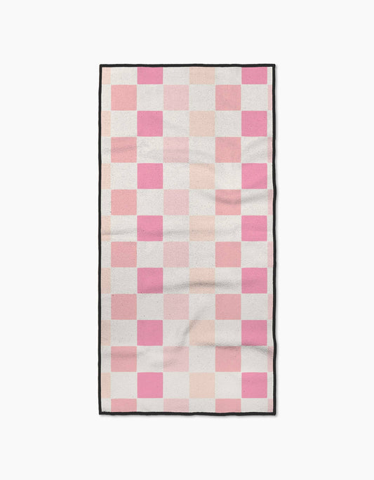Geometry Pink Indra Fitness Towel