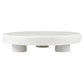 White Marble Footed Tray