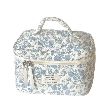 Blue Flower Cosmetic Bag