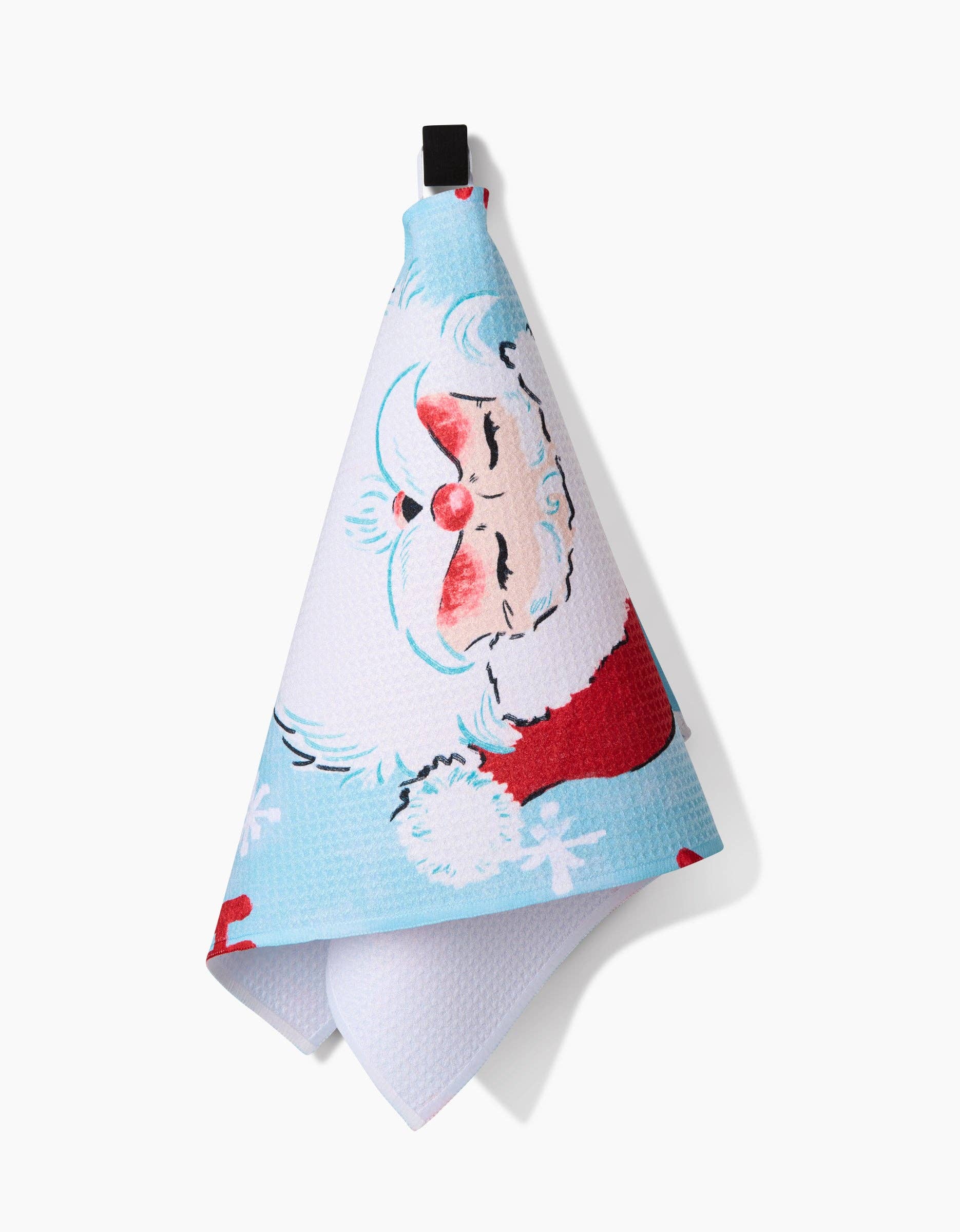 Geometry Merry Santa Claus Bar Towel