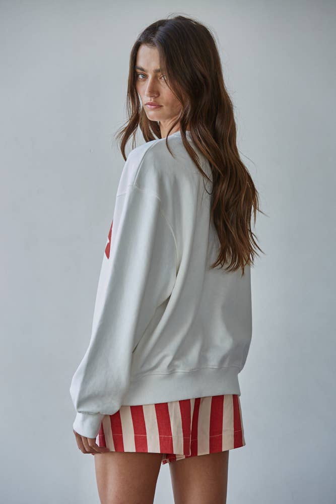 French Terry Crew USA Pullover