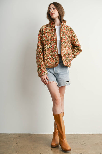 Ditsy Floral Sherpa Fleece