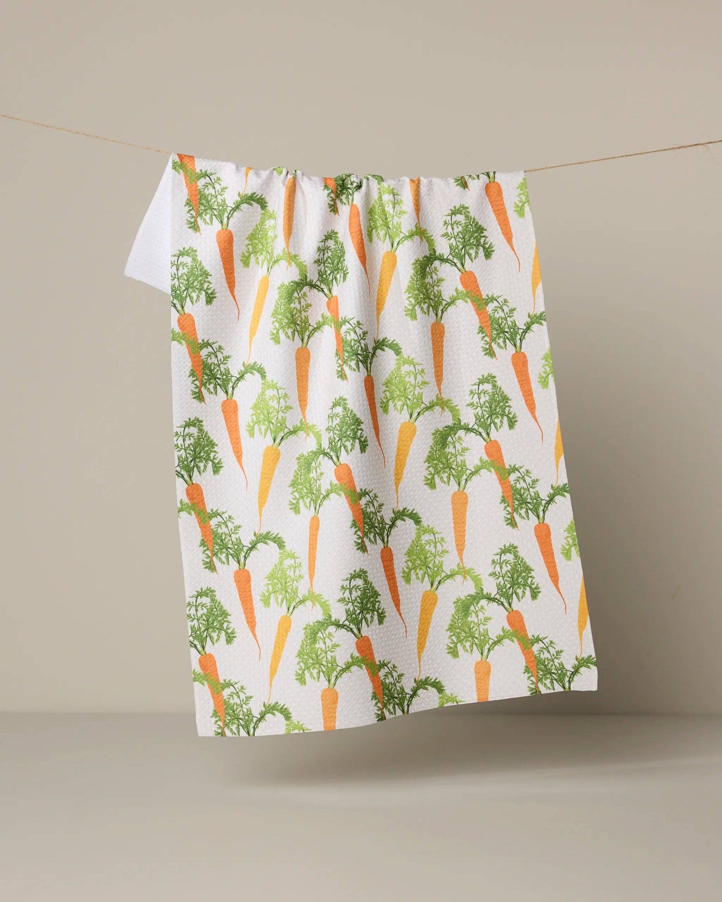 Geometry Happy Carrots Tea Towel