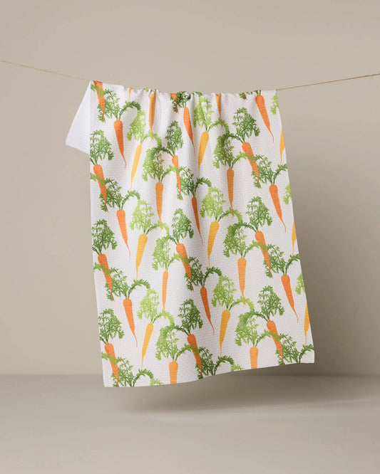 Geometry Happy Carrots Tea Towel