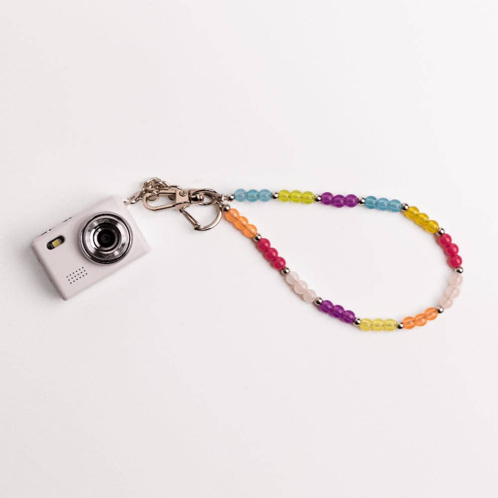 Mini Digital Camera with Beaded Lanyard